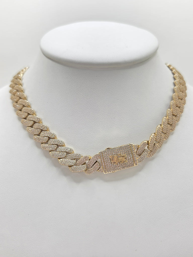 10KT MONACO CHAIN KAROL G STYLE Size 22INCH 11MM Weight 48.9GR