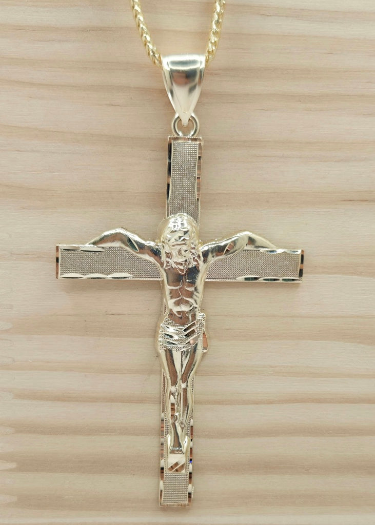10KT LARGE JESUS ON CROSS PENDANT Weight 7.5GR