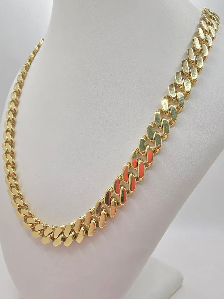 10KT CERTIFIED MONACO CHAIN CZ CLOSURE Size 22INCH 11.5MM Weight 35.2GR