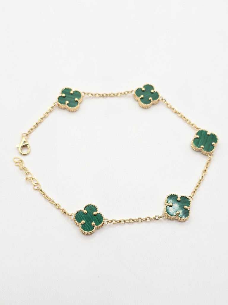 14KT FLOWER BRACELET Size 7.5INCH Weigth 4.3GR