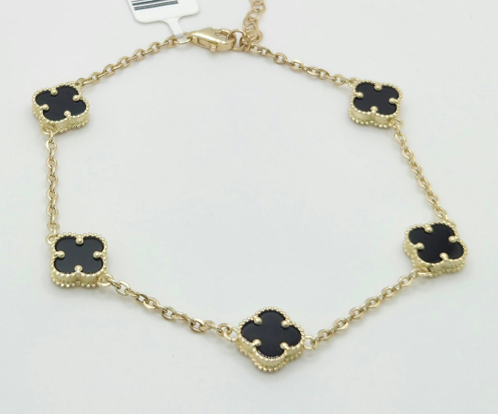 14KT FLOWER BRACELET Size 7.5INCH Weigth 3.1GR