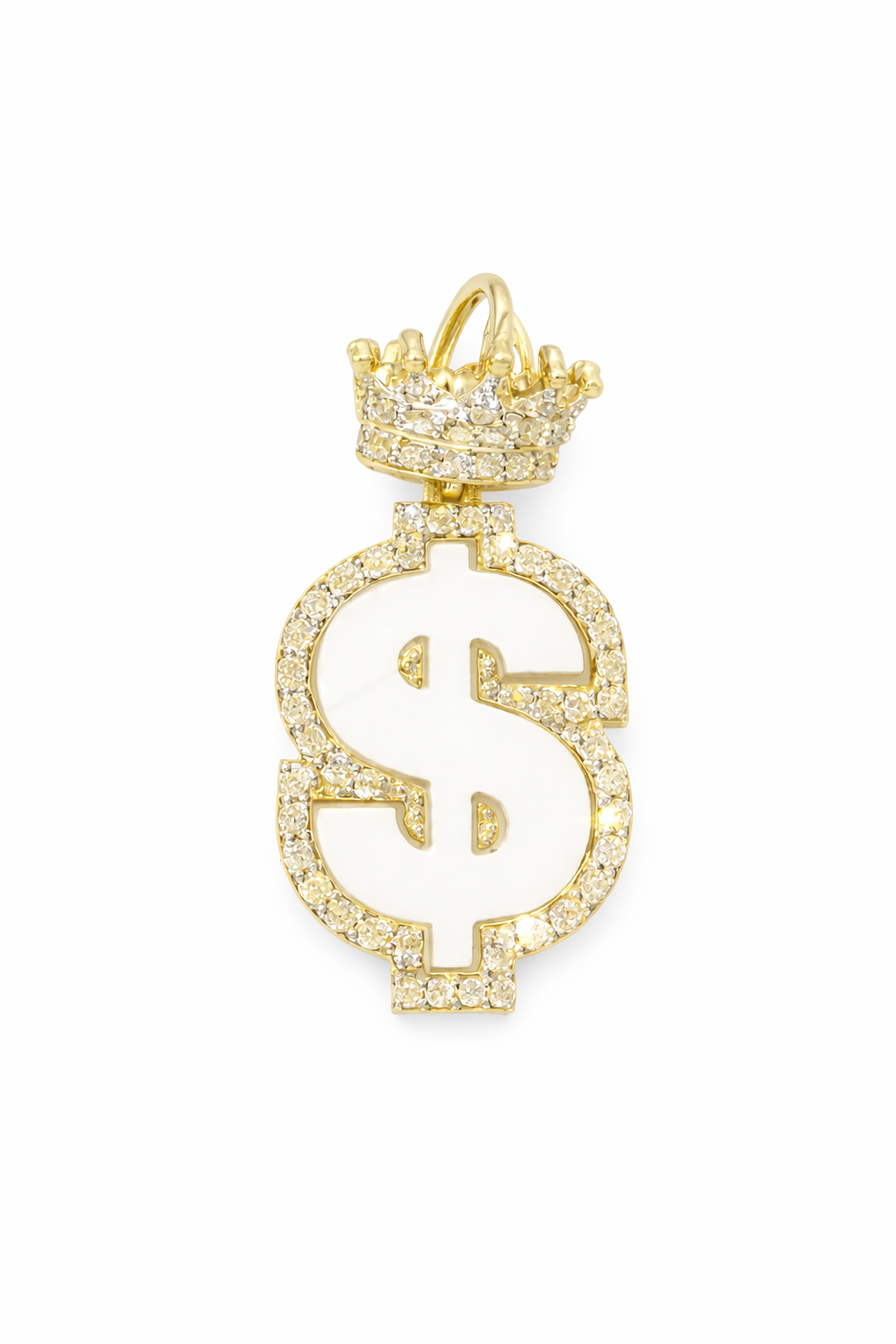 10KT DIAMOND MONEY SYMBOL PENDANT Size SMALL 0.35CT Weigth 3.6GR