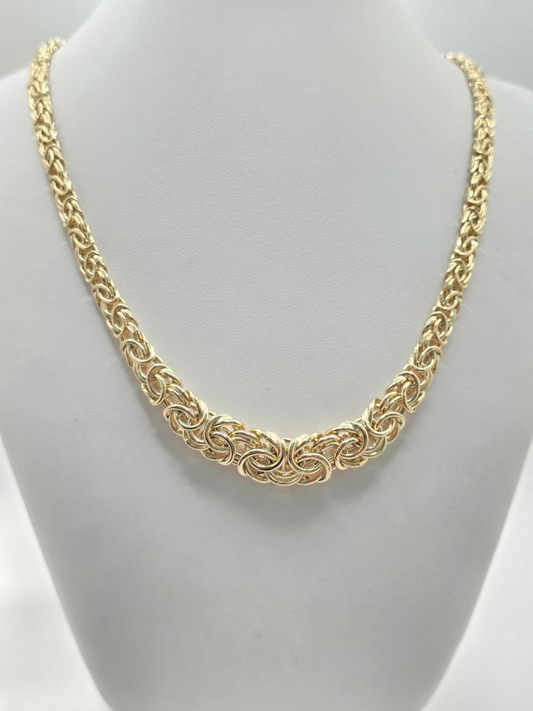 14KT BYZANTINE CHAIN Size 18INCH Weight 12.65GR