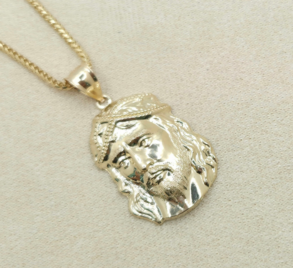 10KT LARGE JESUS FACE PENDANT Weight 5.2GR