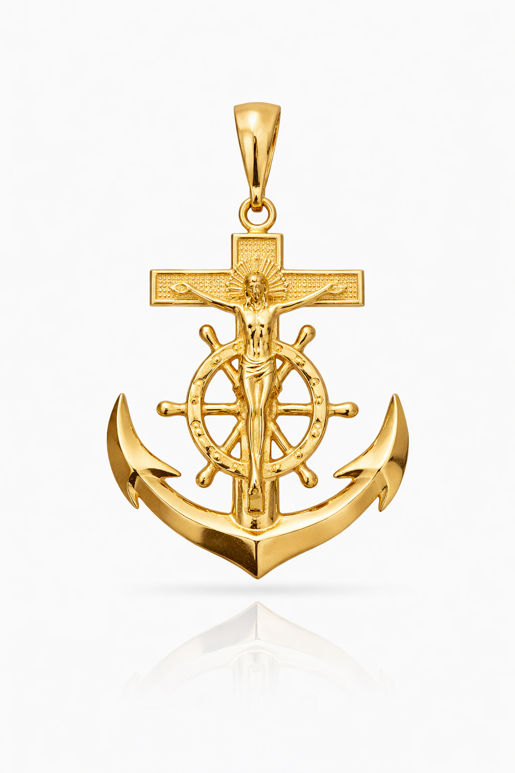 10KT  ANCHOR PENDANT Size  Weigth 5GR