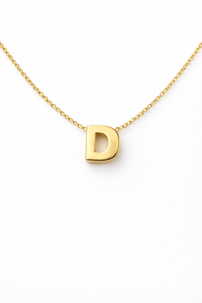 10KT CHAIN WITH LETTER "D" PENDANT Size 18 Weigth 1.3 GRS