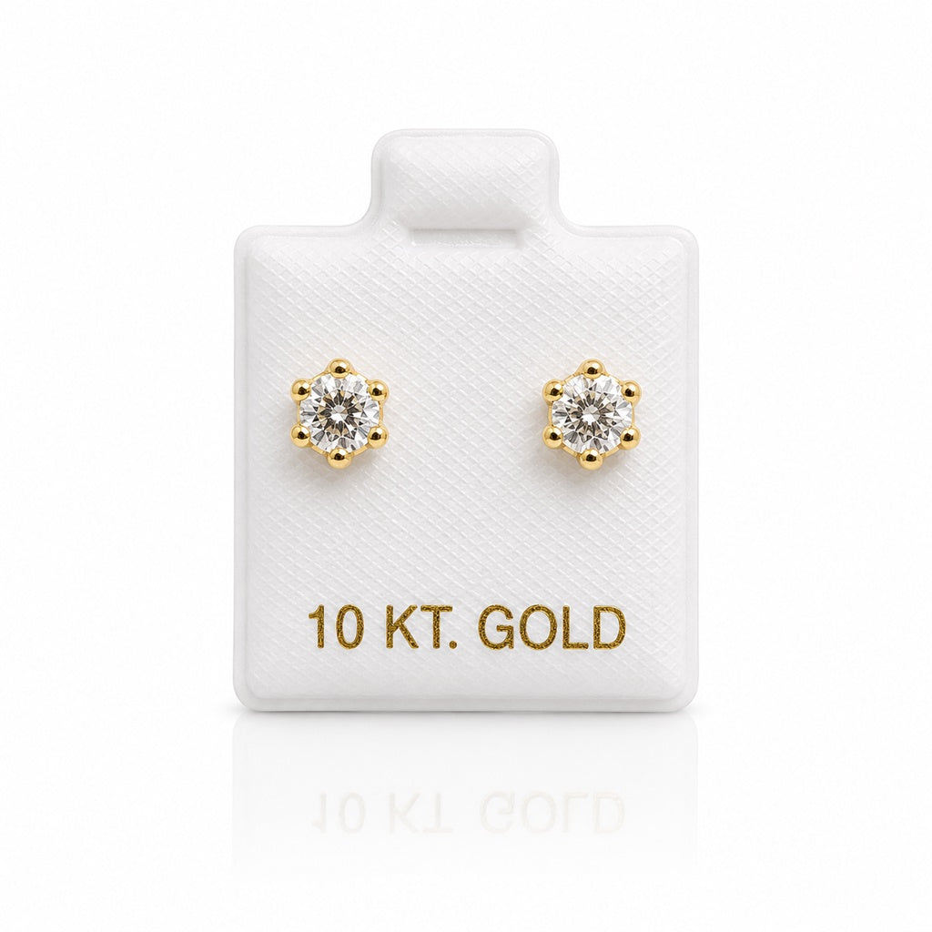 10KT BALL EARRINGS Size 6MM