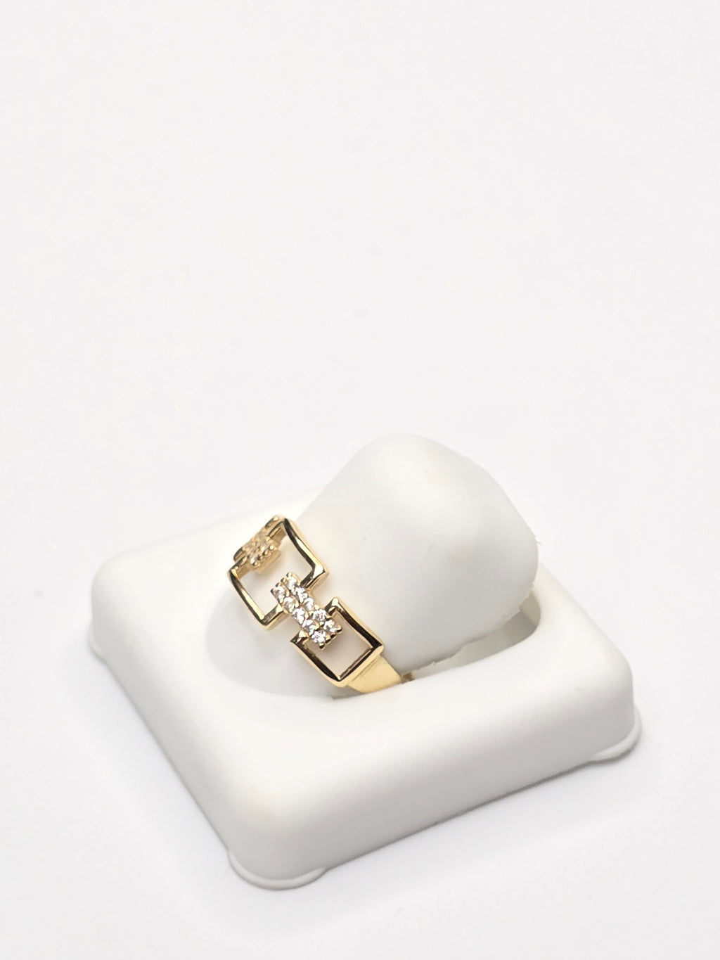 14KT DELICATE SQUARE CHAIN RING Size 7 Weigth 1.2GR