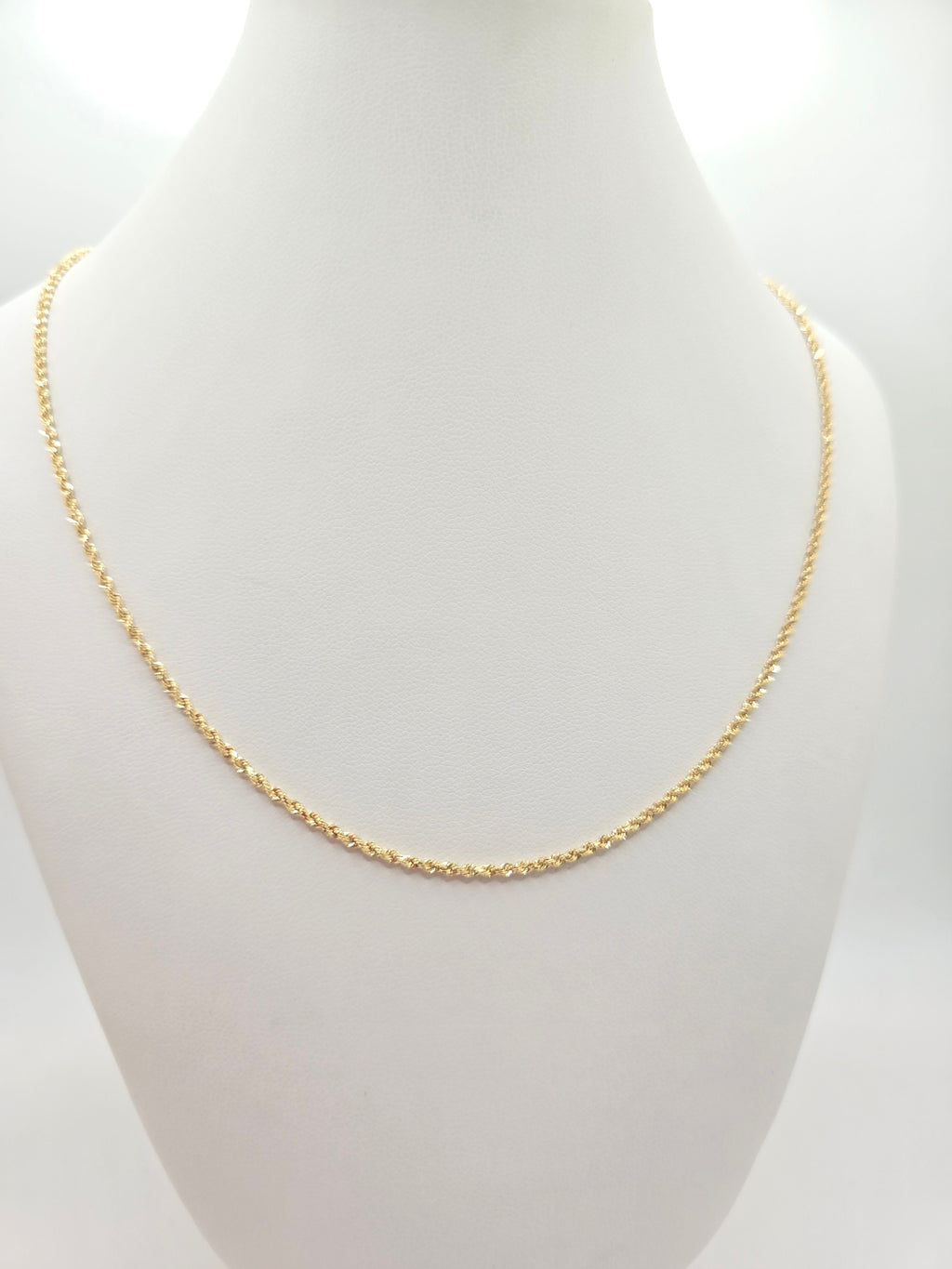 10KT ROPE CHAIN Size 16INCH 2MM Weight 1.5GR