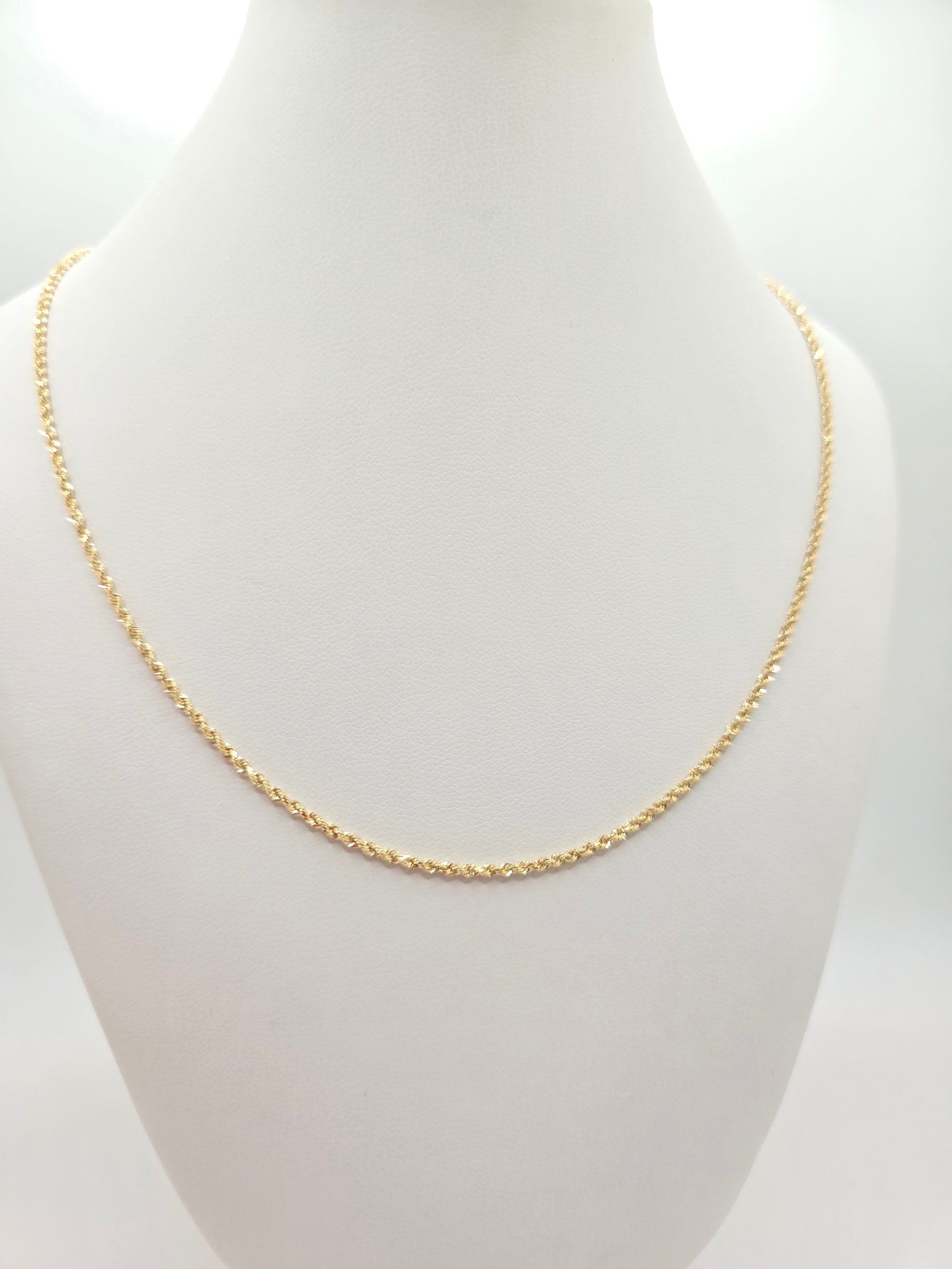 10KT ROPE CHAIN Size 16INCH 2MM Weight 1.5GR