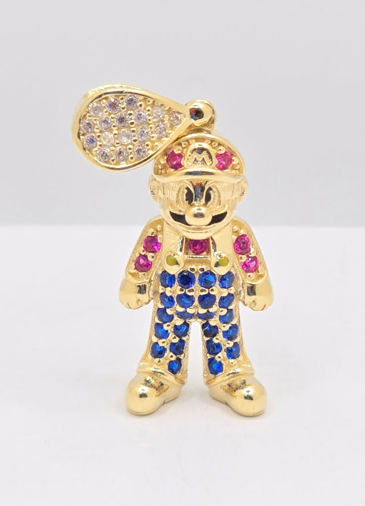 14KT FUN MARIO CAR CZ DETAIL PENDANT Weight 3GR