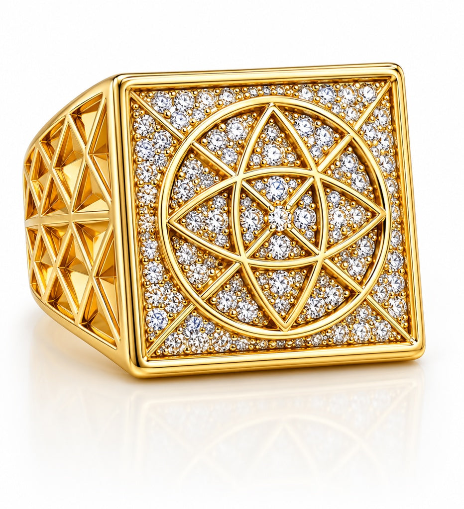 10K ROSETTA RING Size 11 Weigth 9.1 GR