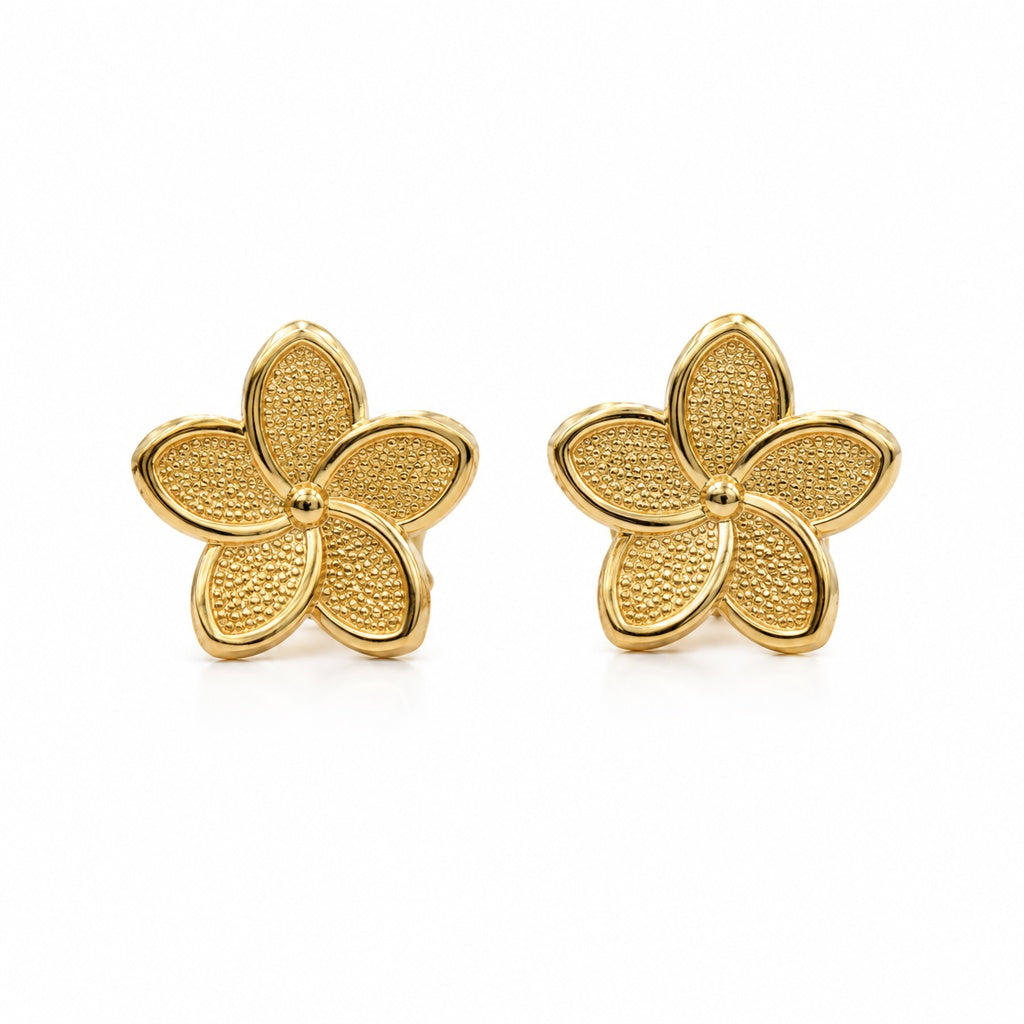 10K FLOWER EARRINGS Size