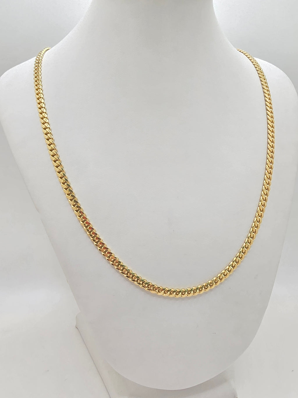 14KT SPECIAL OFFER SOLID MIAMI CUBAN CHAIN Size 22INCH 4MM Weight 27.9GR
