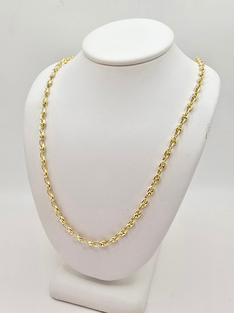 10KT GUCCI PUFF CHAIN Size 24INCH 3.5MM Weight 10GR