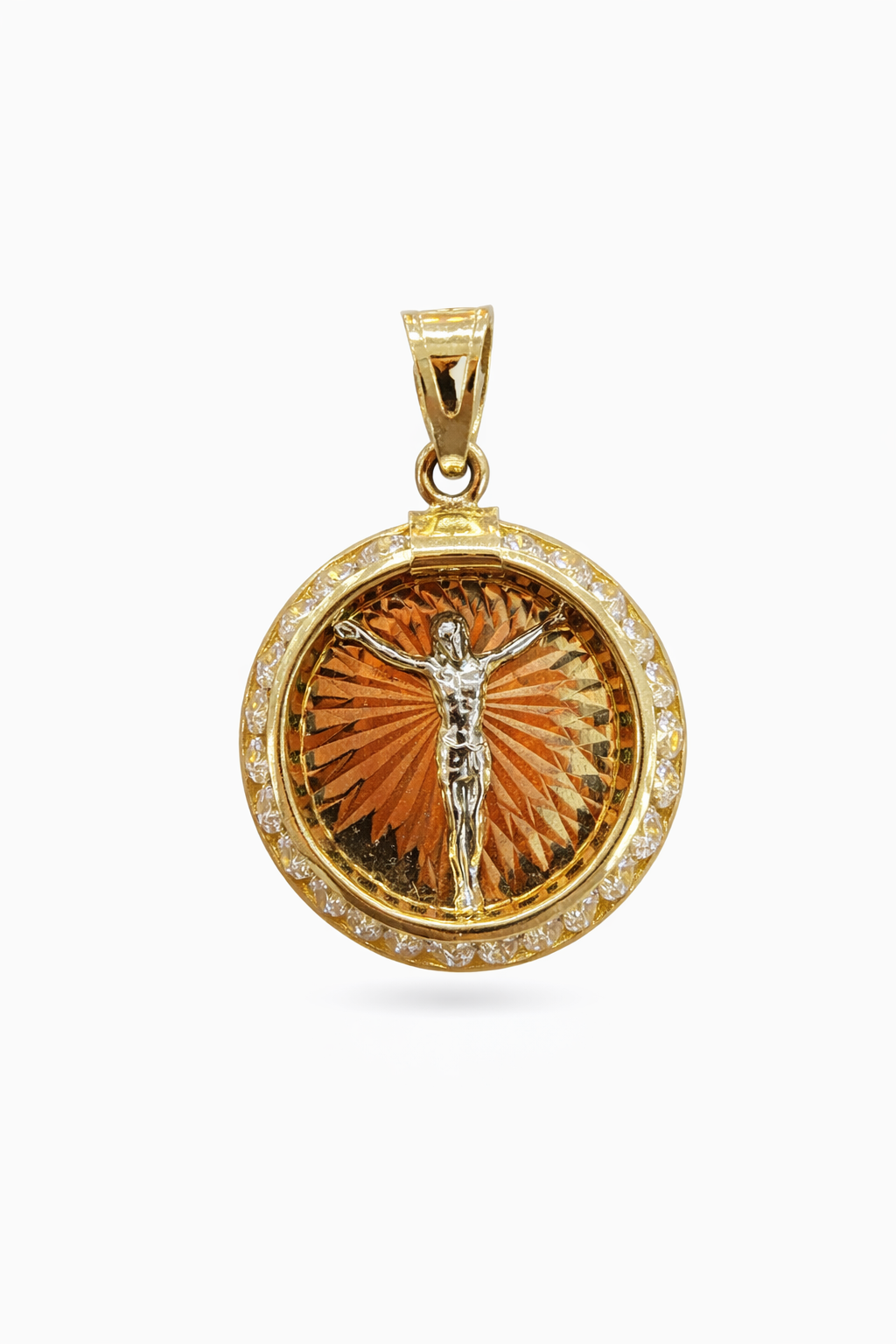 10KT SMALL ROUND JESUS PENDANT Size SMALL Weigth 1GR