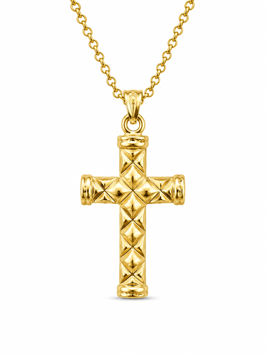 10KT SMALL X DETAILS CROSS PENDANT Size SMALL Weigth 1GR
