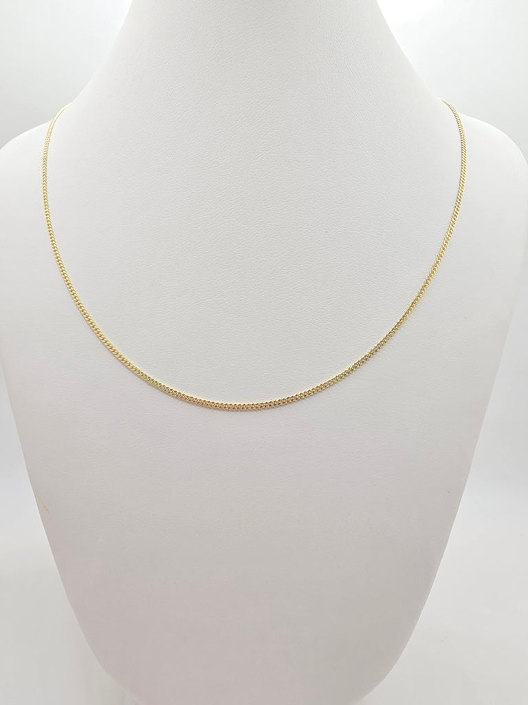 10KT SOLID BABY MIAMI CUBAN CHAIN Size 22INCH 1.2MM Weight 3.3GR