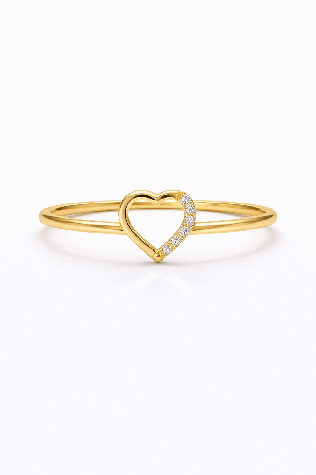 14KT HEART RING Size 7 Weigth 1.2GRS