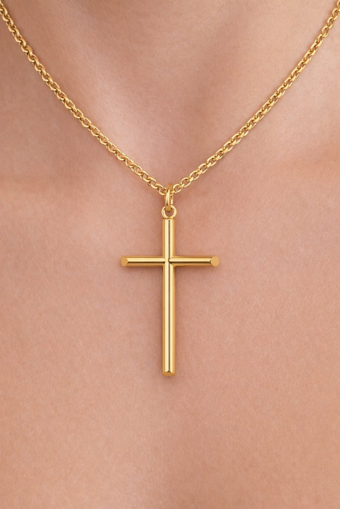 10KT MEDIUM PLAIN CROSS PENDANT Weight 1.8GR