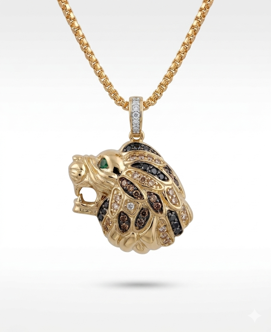 10KT LION PENDANT Size  Weigth 3GR
