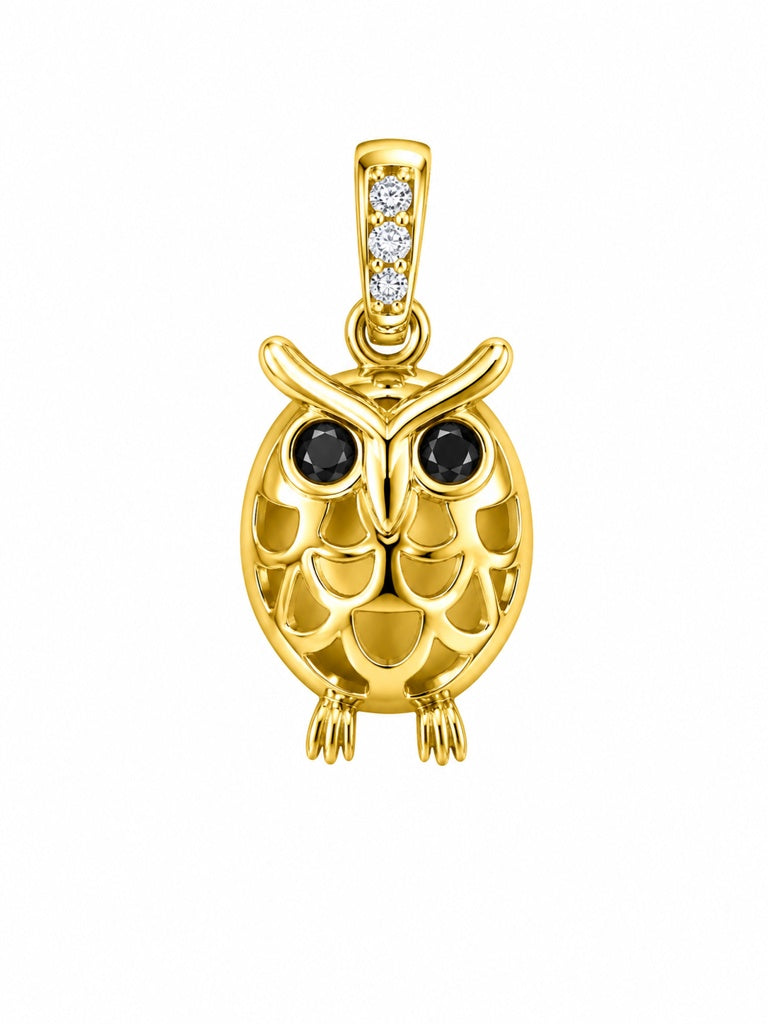 10KT OWL PENDANT Size  Weigth 1.3GR