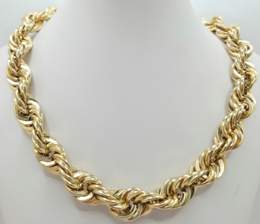10KT ROPE CHAIN Size 26INCH 12.5MM Weight 83GR