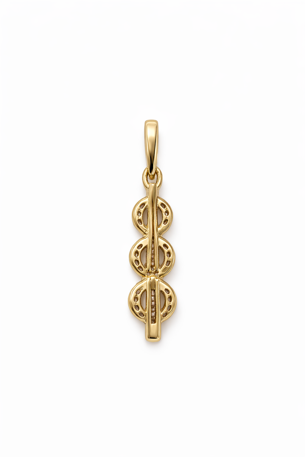 10KT ELEGANT  YELLOW GOLD AND DIAMOND PENDANT Size  Weigth 2.2GR