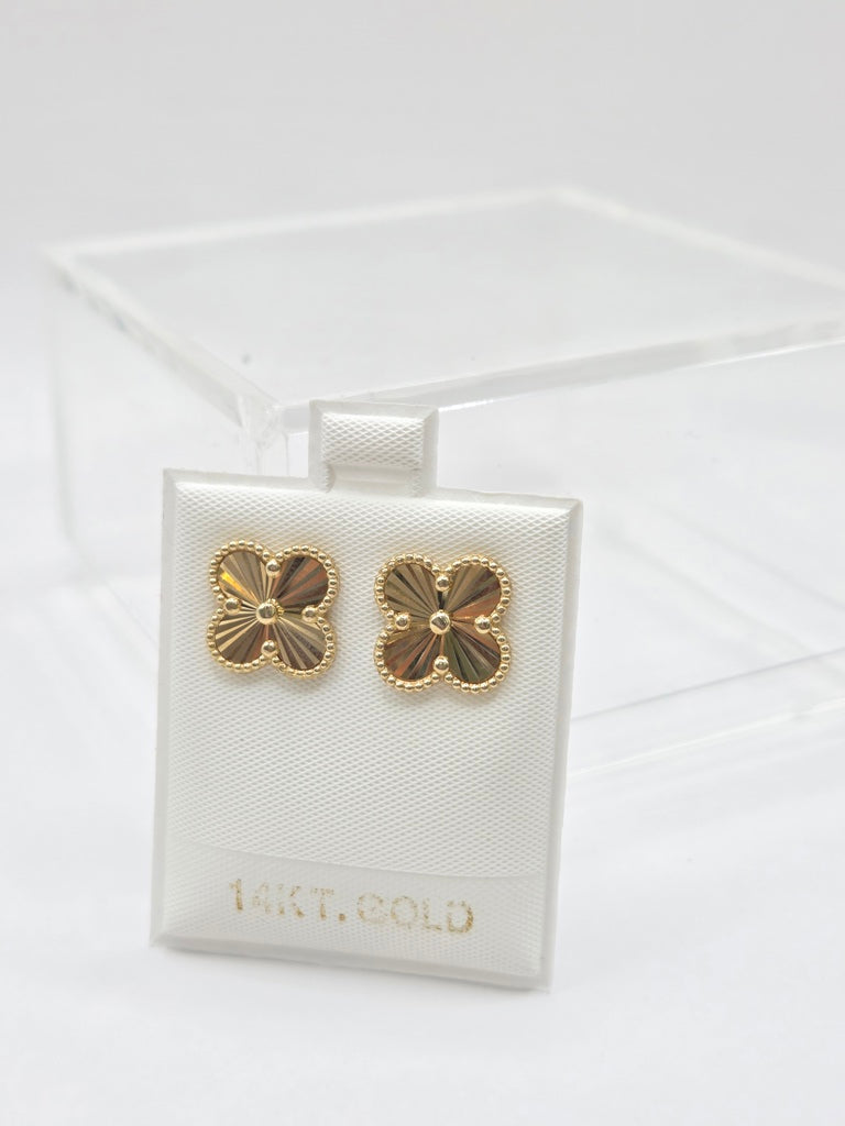 14KT FLOWER EARRINGS Size  Weigth 2.9GR