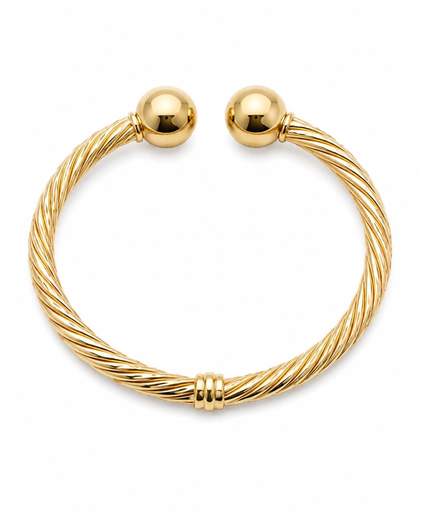 10K BALL BANGLE Size 8