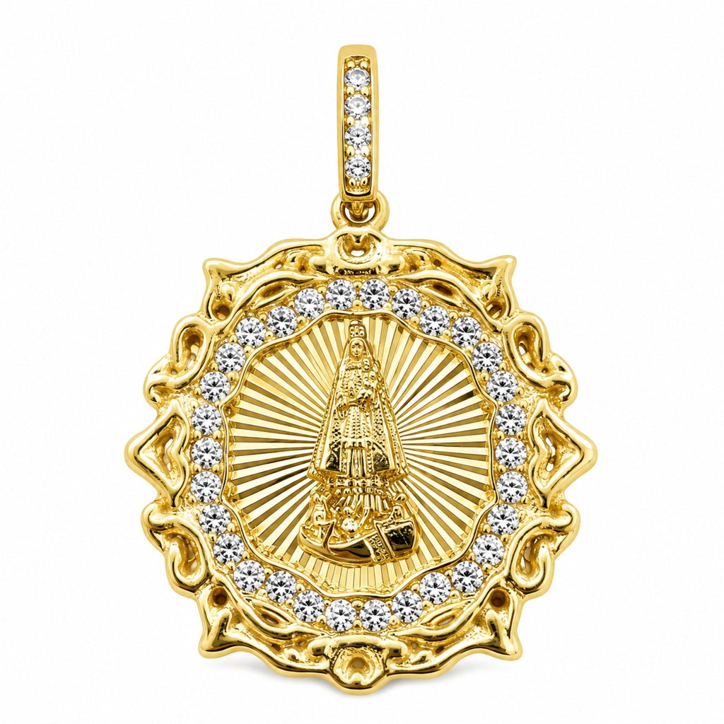 10K VIRGEN DE LA CARIDAD PENDANT Size