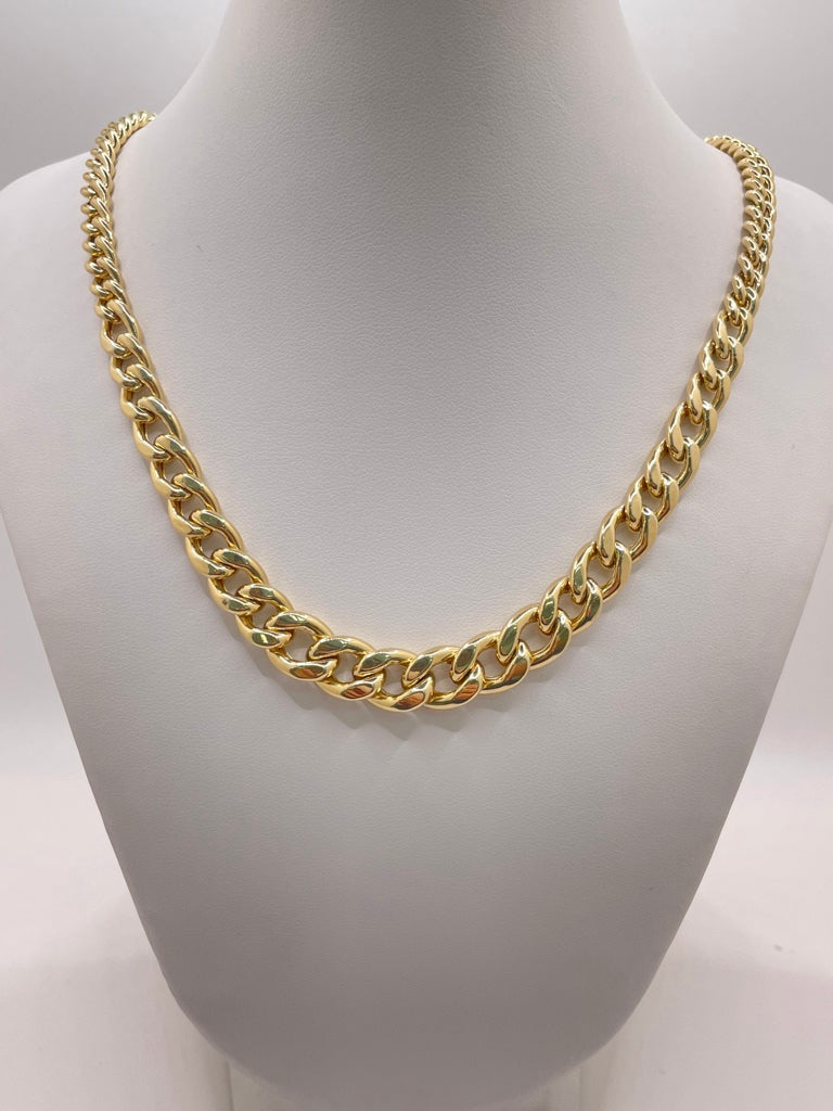 10KT GRADIENT CUBAN LINK NECKLACE