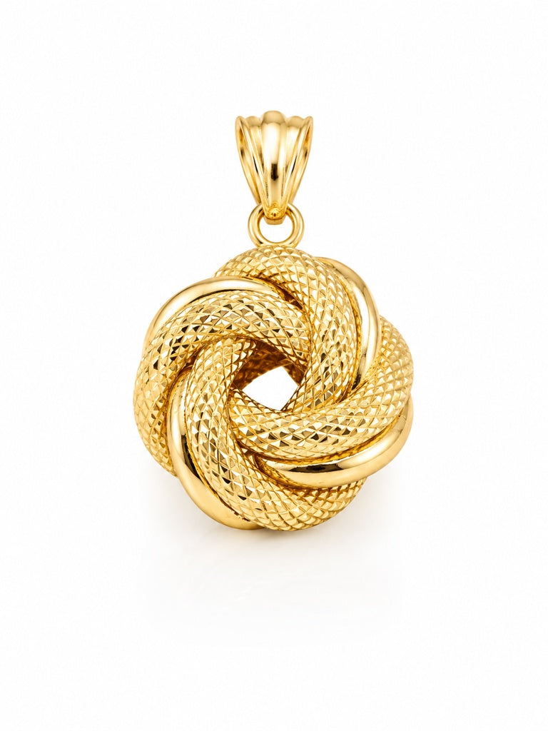 10K KNOT PENDANT Size