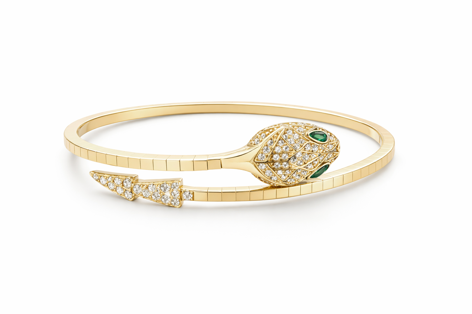 14KT SNAKE FLEXIBLE BANGLE  Size 3MM Weight 12.3GR