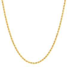 14KT HOLLOW ROPE CHAIN Size 2.5MM 18IN Weigth 2.6GRS