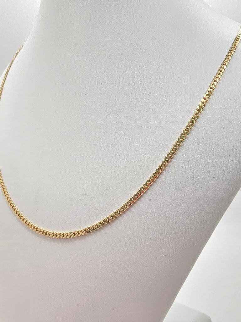 14KT SOLID MIAMI CUBAN CHAIN Size 22INCH 2.5MM Weight 9.3GR
