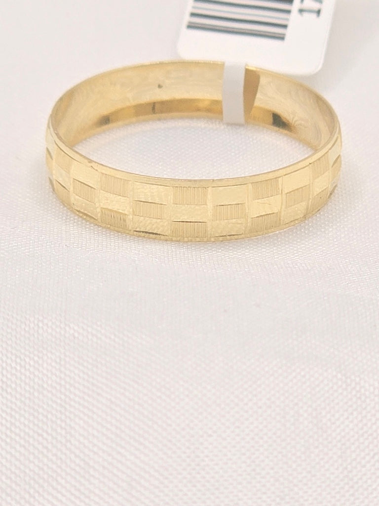 14KT SQUARE CUT MAN'S ENGANGEMENT Size 9 & 11 Weight 1.4GR