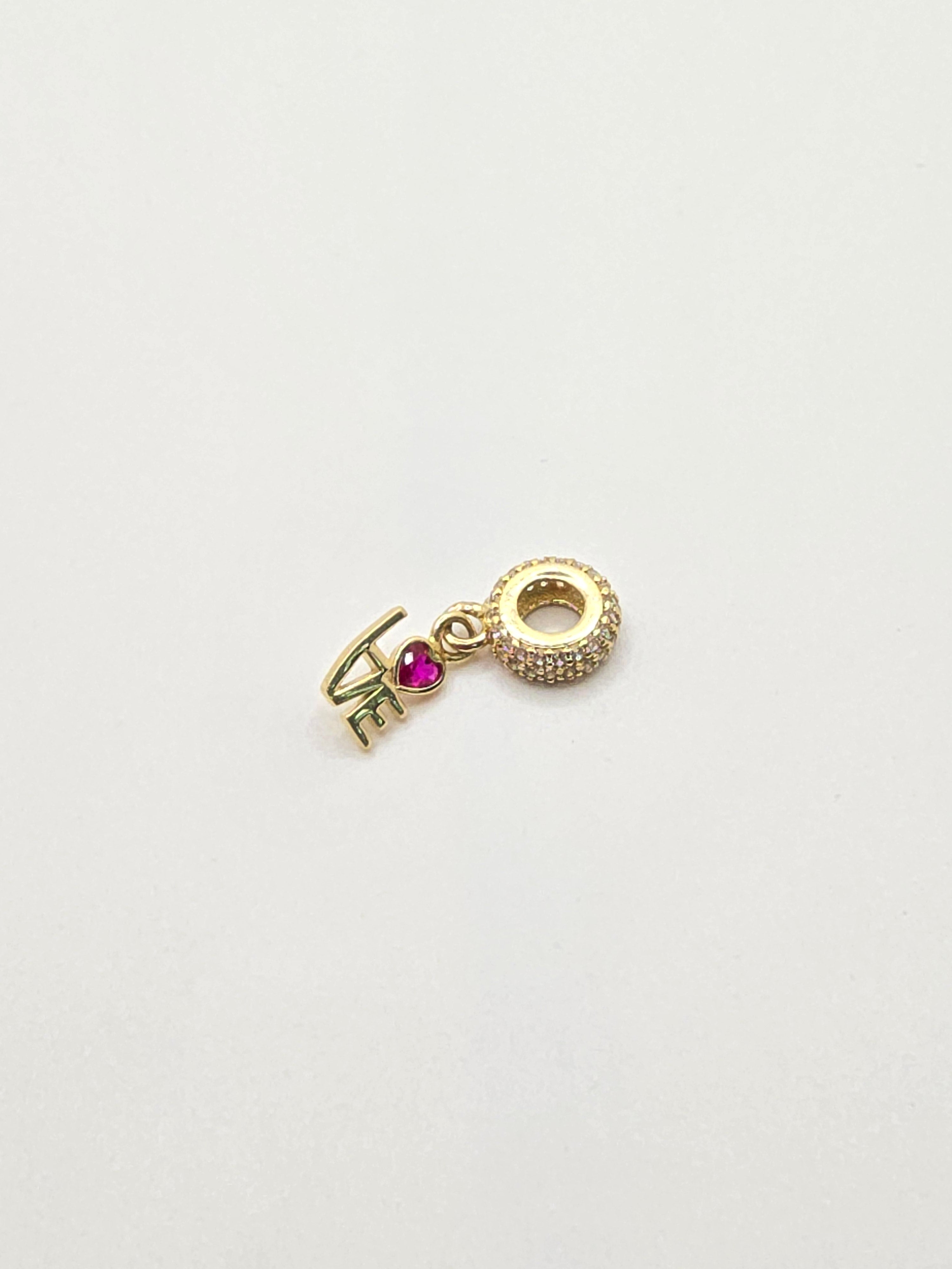 14KT LOVE CHARM Weight 1.6GR
