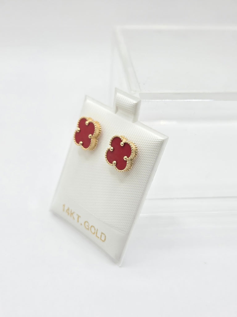 10KT FLOWER EARRINGS Size SMALL Weigth 1.6GR