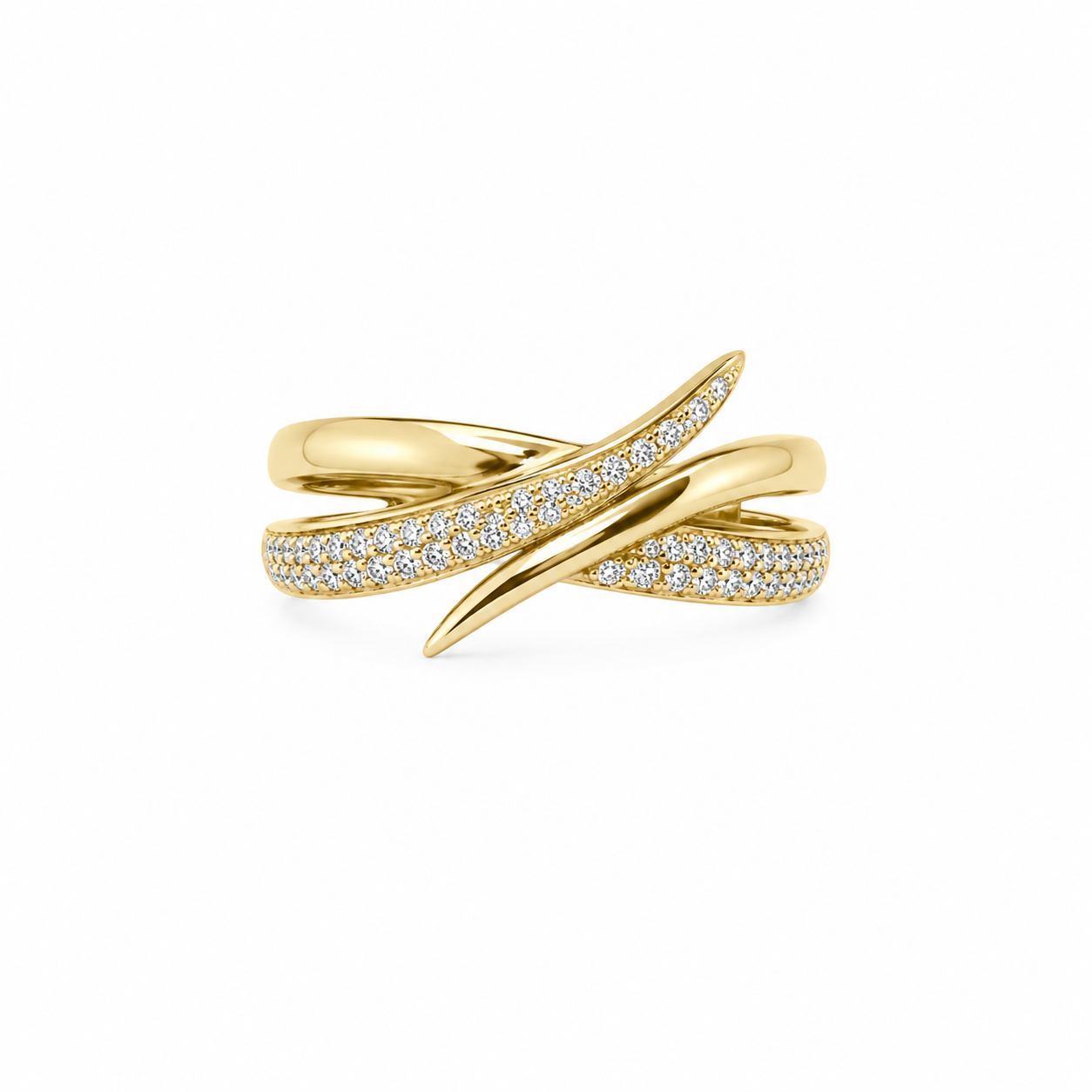 10KT ABSTRACT LINES RING Size 8