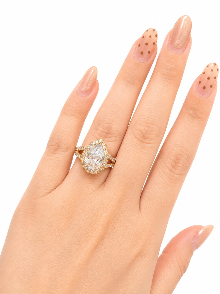 14KT LAB GROWN DIAMOND ENGAGEMENT RING Size 7