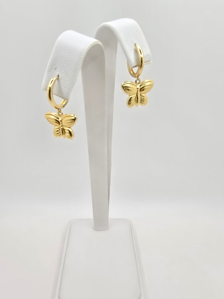 14KT BUTTERFLY PENDANT EARRING Weight 3GR