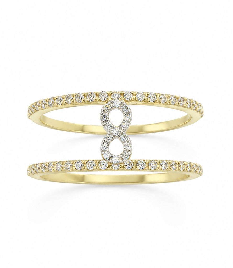 14KT DIAMOND INFINITY RING Size 7
