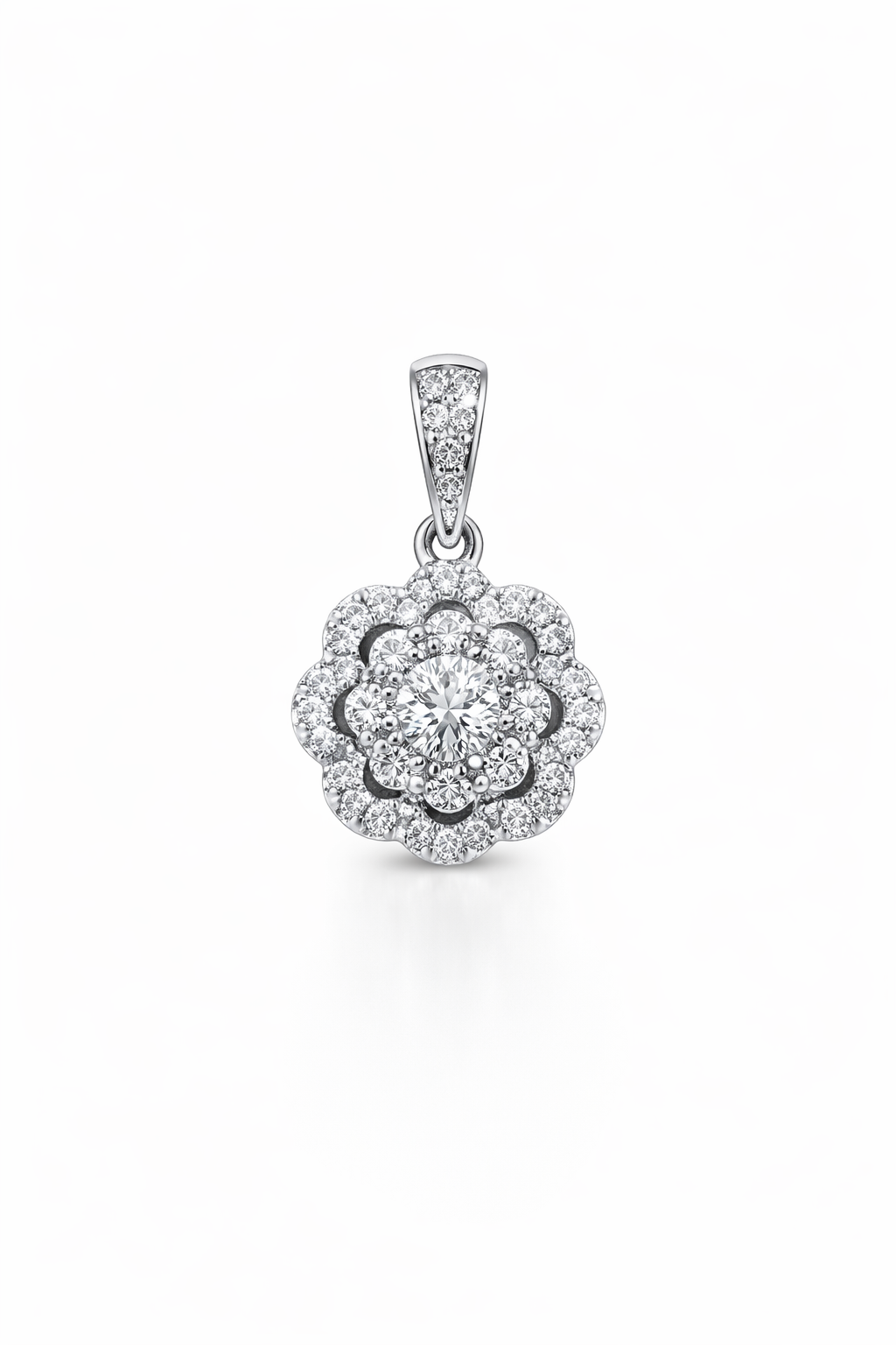 10KT DIAMOND SMALL FLOWER PENDANT Weigth 0.9GR