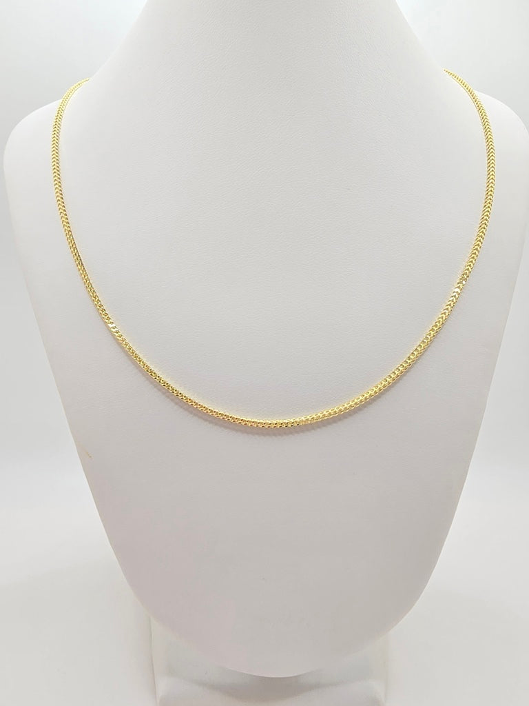 10KT HOLLOW FRANCO CHAIN Size 1.5MM 24INCH Weight 2.2GR