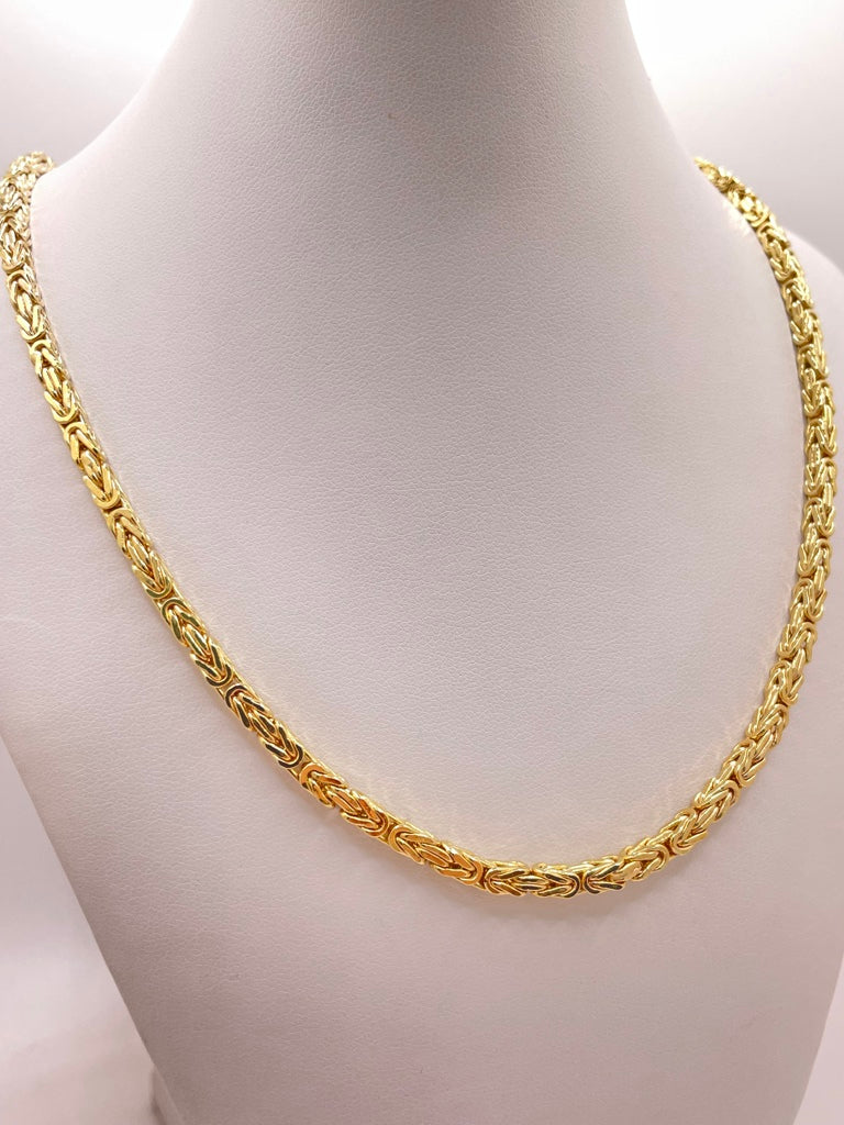 10KT BYZENTINE CHAIN 20INCH 3.5MM