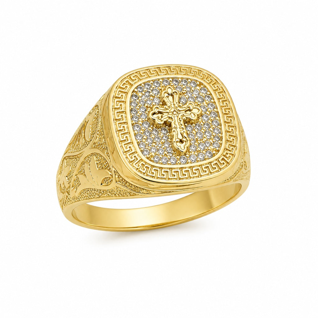 10KT CROSS RING Size 11 6.5GR