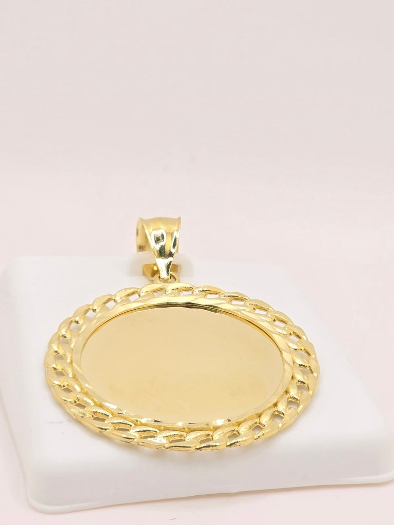 10KT MEMORIAL PENDANT MIAMI CUBAN EDGE