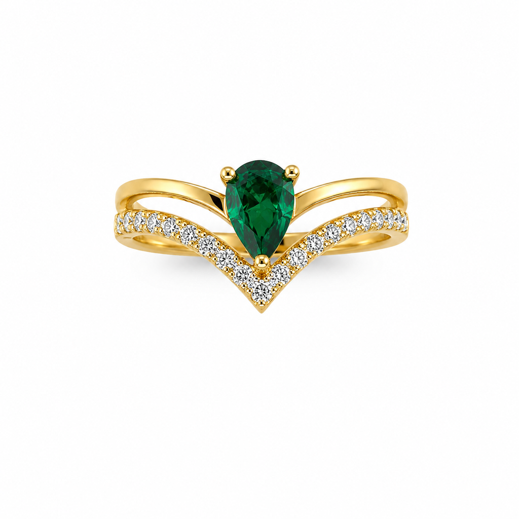 10K COLOR STONE RING Size 8.5