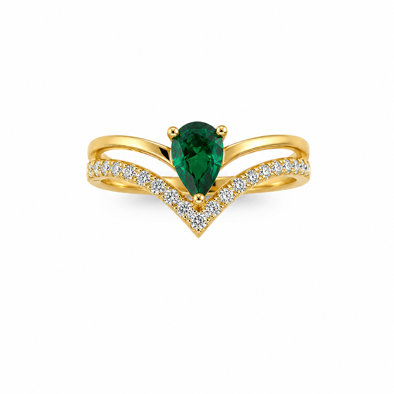 10K COLOR STONE RING Size 8.5